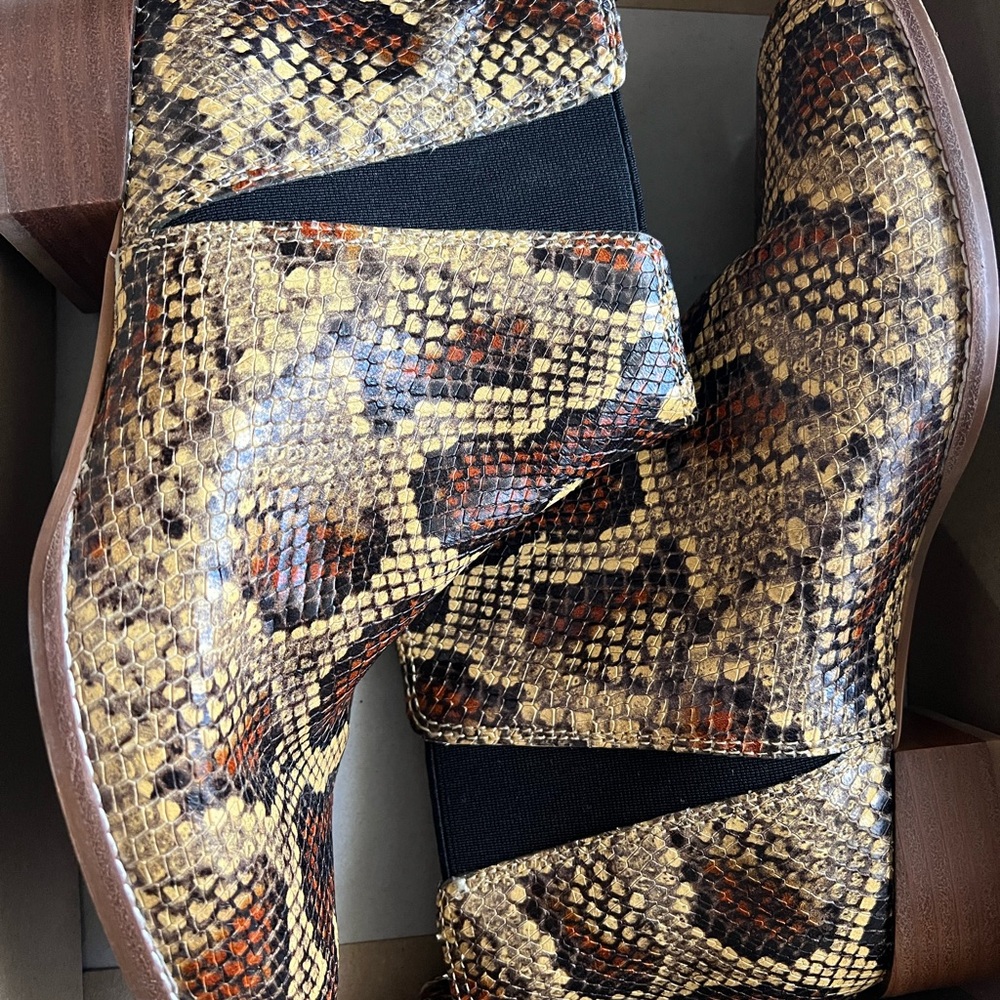 Madewell Snake Print Ankle Boots